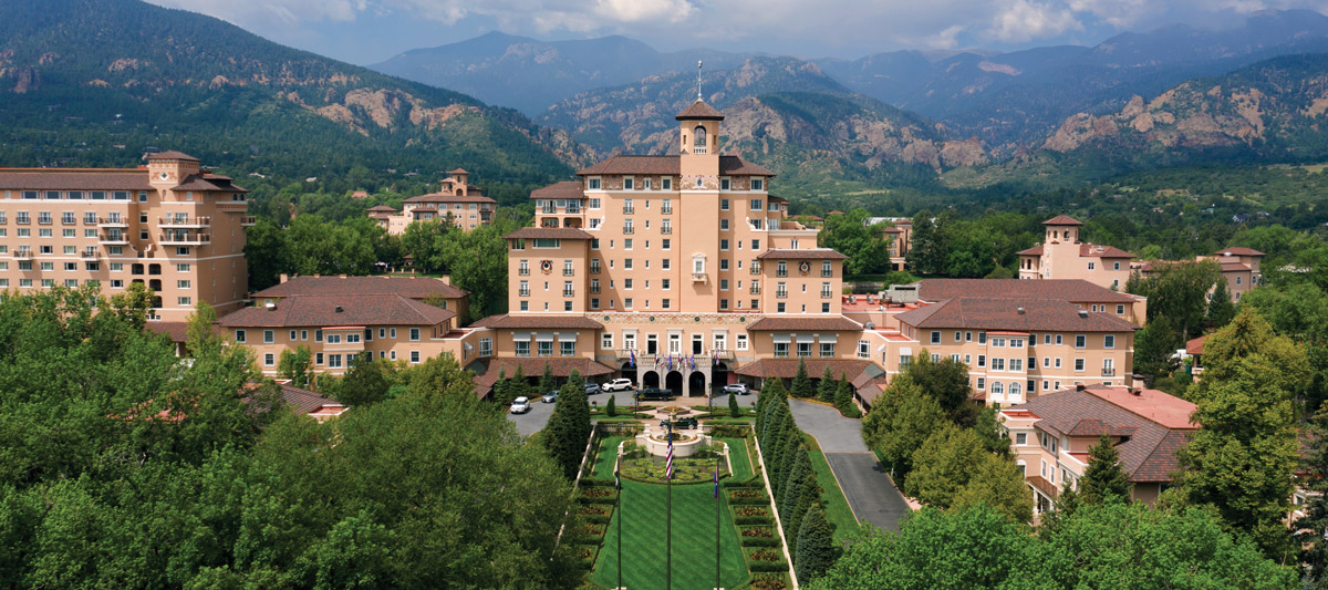 Broadmoor Hotel Aerial Front
