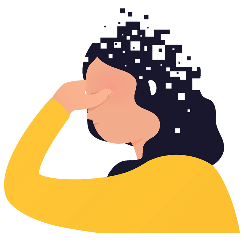 Struggling Patient Illustration